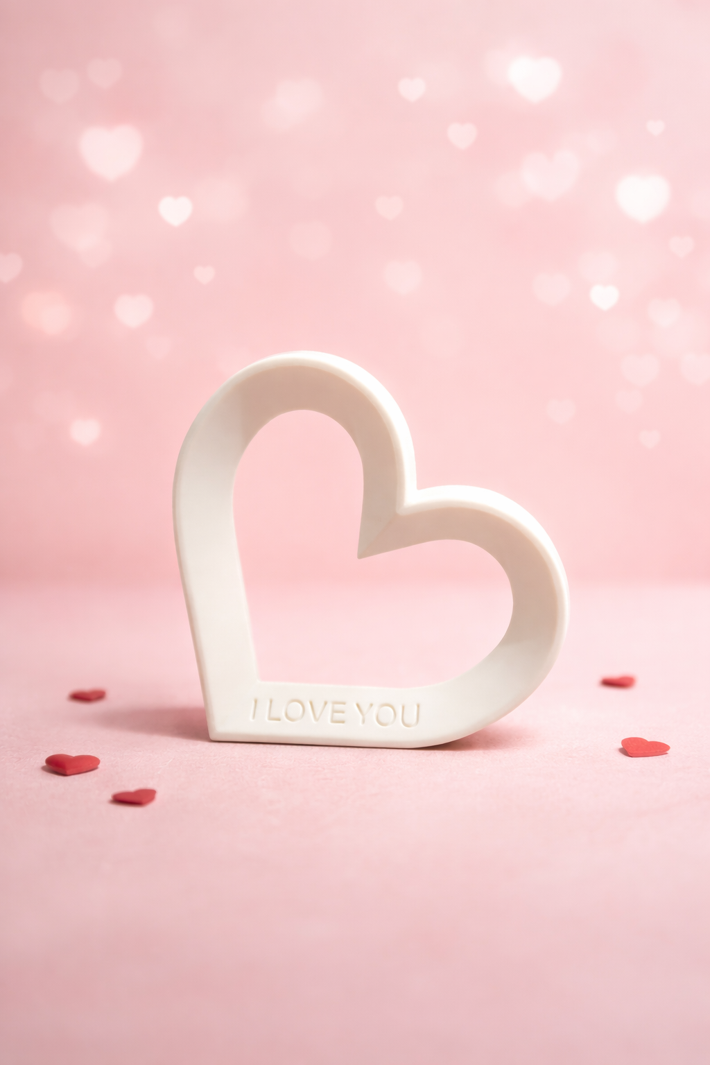 Freestanding Heart Decor - "I LOVE YOU"