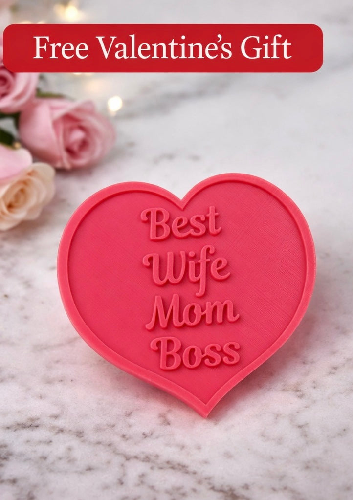 Free Gift- Best Wife Mom Boss Heart Plaque
